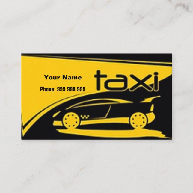Taxi driver business card (Front)
