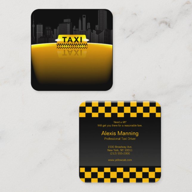 taxi driver business card (Front/Back)
