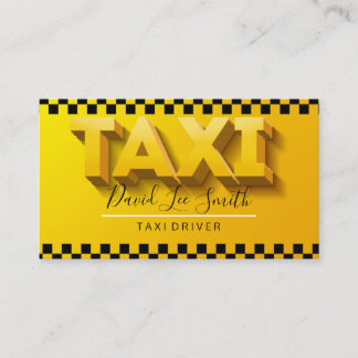Taxi Driver / Cab Service Business Card
