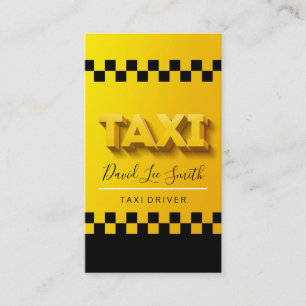 Taxi Driver / Cab Service Business Card