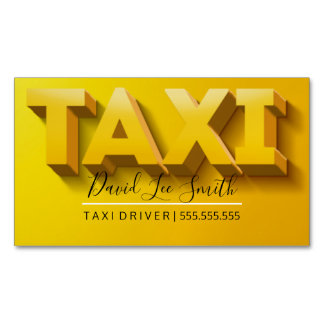 Taxi Driver / Cab Service Magnetic Business Card