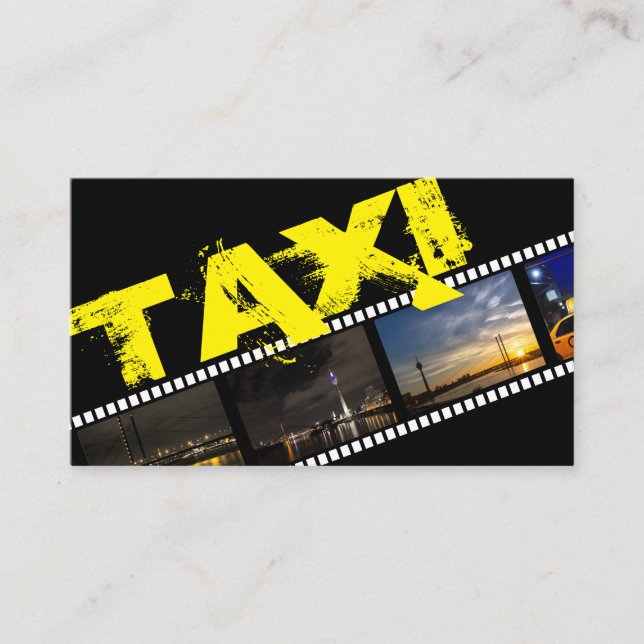 Taxi driver cabdriver transporter city chauffeur business card (Front)