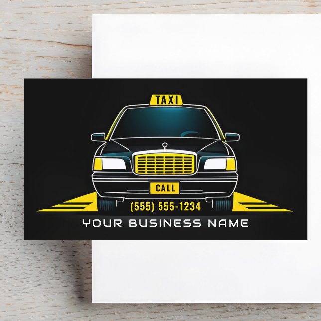 Taxi Driver Chauffeur Modern Business Card (Creator Uploaded)