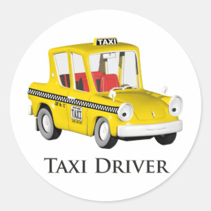 Taxi Driver Classic Round Sticker