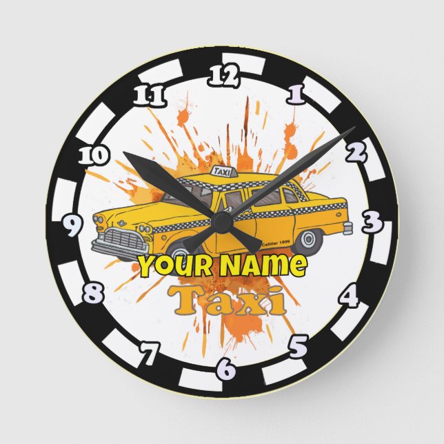 Taxi Driver Round Clock (Front)