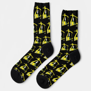 Taxi Driver Stickman Socks