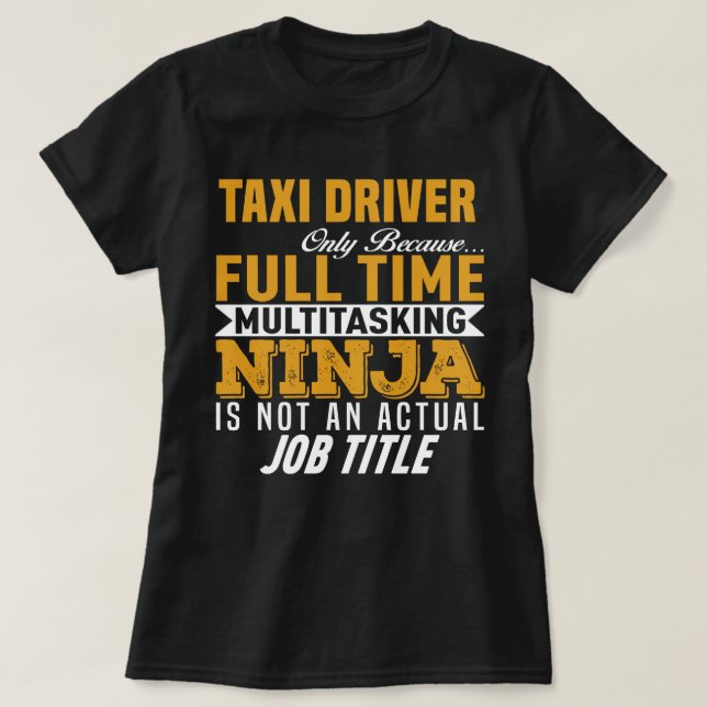 Taxi Driver T-Shirt (Design Front)