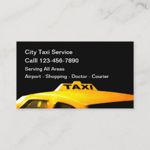 Taxi Driver Transportation Services Business Card