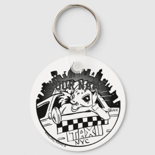 Taxi Girl Key Ring
