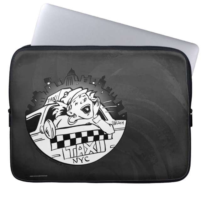 Taxi Girl Laptop Sleeve (Front)