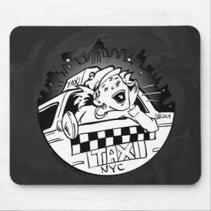 Taxi Girl Mouse Mat