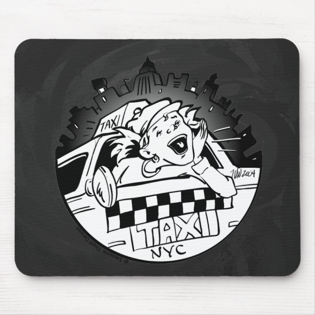 Taxi Girl Mouse Mat (Front)