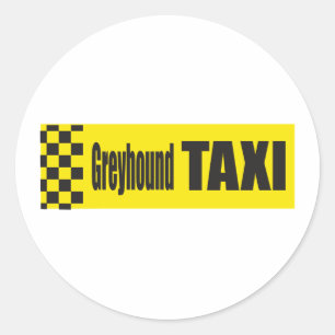 Taxi Greyhound Classic Round Sticker