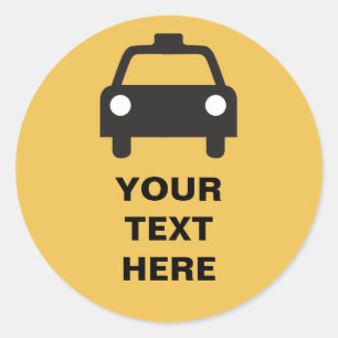 Taxi Icon with custom text Transportation sticker
