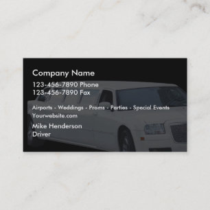 Taxi Limousine Business Card