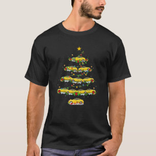 Taxi Lover Xmas Matching Santa Taxi Christmas Tree T-Shirt