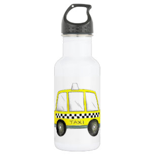 Taxi NYC Yellow New York City Chequered Cab Gift 532 Ml Water Bottle