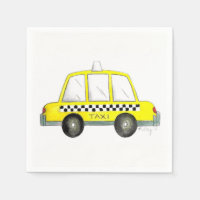 Taxi NYC Yellow New York City Chequered Cab Party