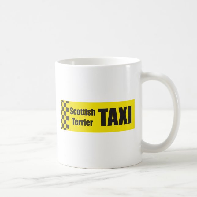 Taxi Scottish Terrier Coffee Mug (Right)