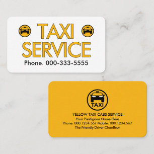 Taxi Service Cab Car Driving Business Card