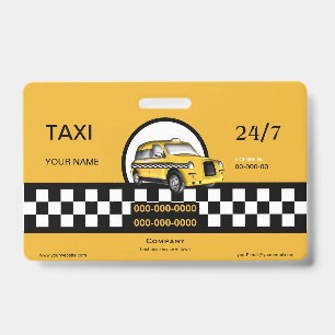 Taxi Service ID Badge