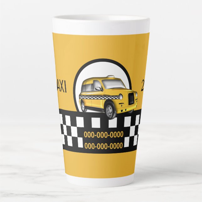 Taxi Service Latte Mug (Front)