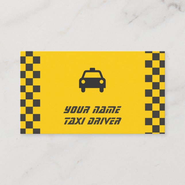 Taxi Service Taxi Driver Business Card (Front)