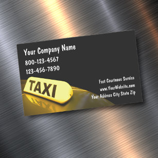 Taxi Service Transportation Design Magnetic Business Card