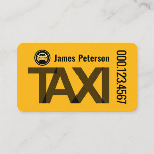 TAXI Silhouette Signage Driving Business Card