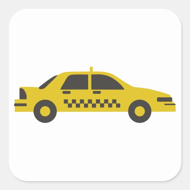 Taxi Square Sticker (Front)