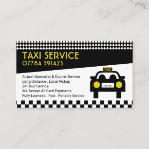 Taxi Station/Driver, Price List Business Card