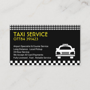Taxi Station/Driver, Price List Business Card