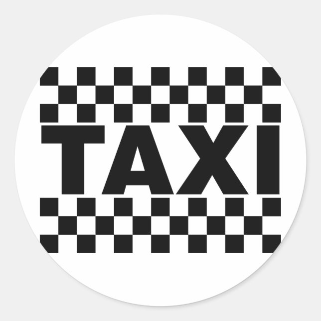 Taxi ~ Taxi Cab ~ Car For Hire Classic Round Sticker (Front)