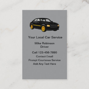 Taxi Uber Car Service Transportation Business Card