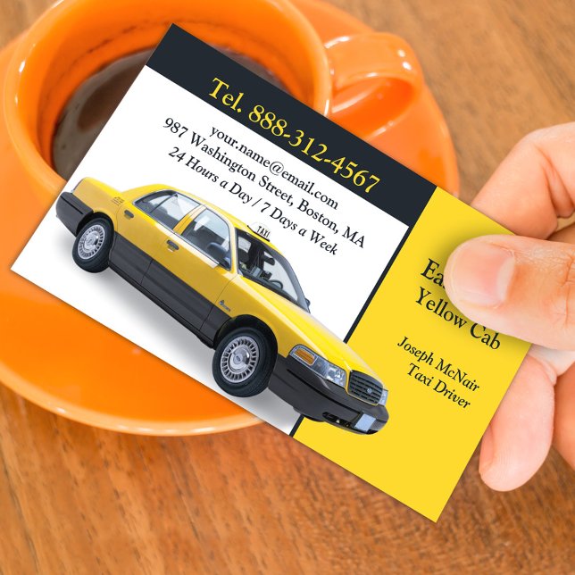 Taxi Yellow Cab Business Card (Creator Uploaded)