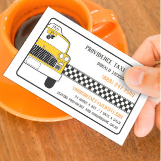 Taxi Yellow Cab Business Card