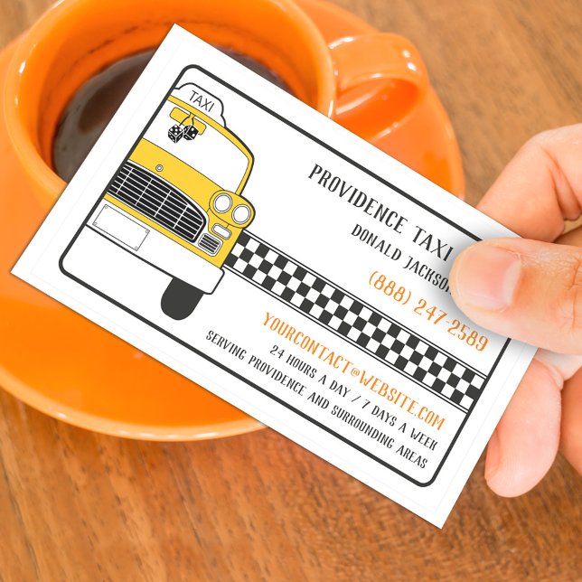 Taxi Yellow Cab Business Card (Creator Uploaded)