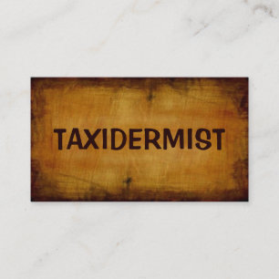 Taxidermist Antique Business Card