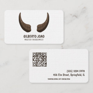 Taxidermist Custom QR Business Card