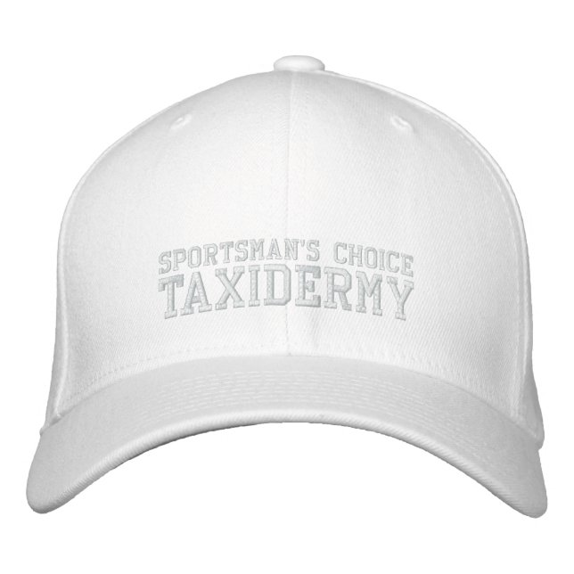 TAXIDERMY, SPORTSMAN'S CHOICE ALL WHITE HAT (Front)