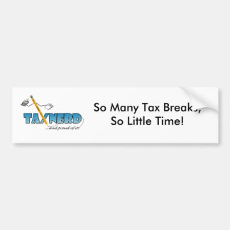 TaxNerd Bumpersticker Bumper Sticker