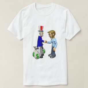 Taxpayer IRS Joke Taxday Humour Fun Uncle Sam Cash T-Shirt