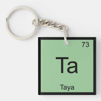 Taya Name Chemistry Element Periodic Table Key Ring