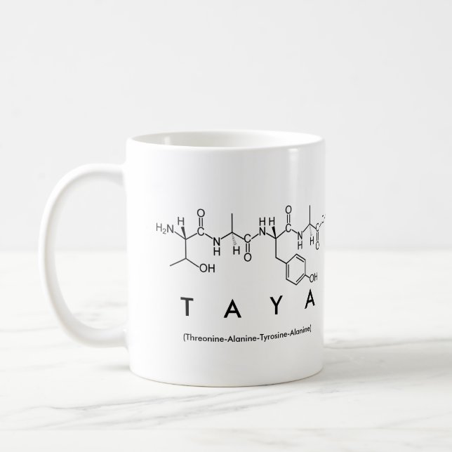 Taya peptide name mug (Left)