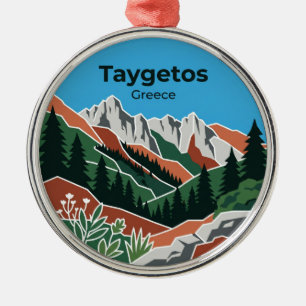 Taygetos National Park Greece Metal Tree Decoration