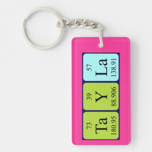 Tayla periodic table name keyring