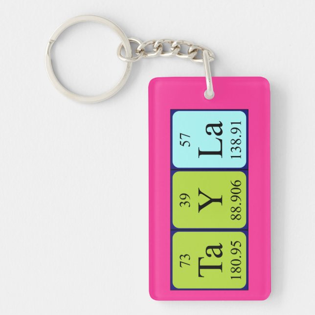 Tayla periodic table name keyring (Front)