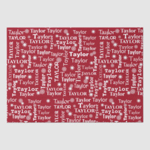 TAYLOR Custom Name With Snowflakes  Tissue Paper