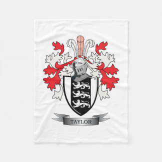Taylor Family Crest Coat of Arms Fleece Blanket