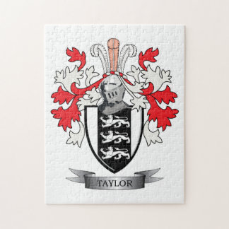 Taylor Family Crest Coat of Arms Jigsaw Puzzle